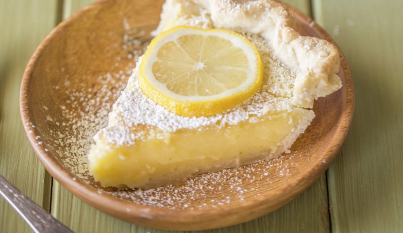Лимонный пирог в два слоя